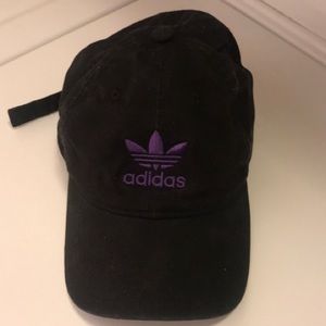 Adidas Original Black Purple Strapback Dad Hat